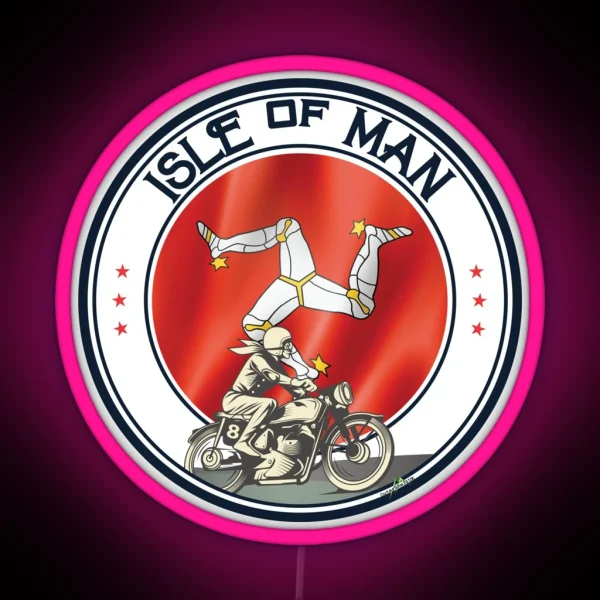 ISLE Of MAN ELLAN VANNIN Racing UK Led Led 01a RGB Neon Sign