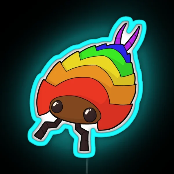 Isopod Gay Pride RGB Neon Sign