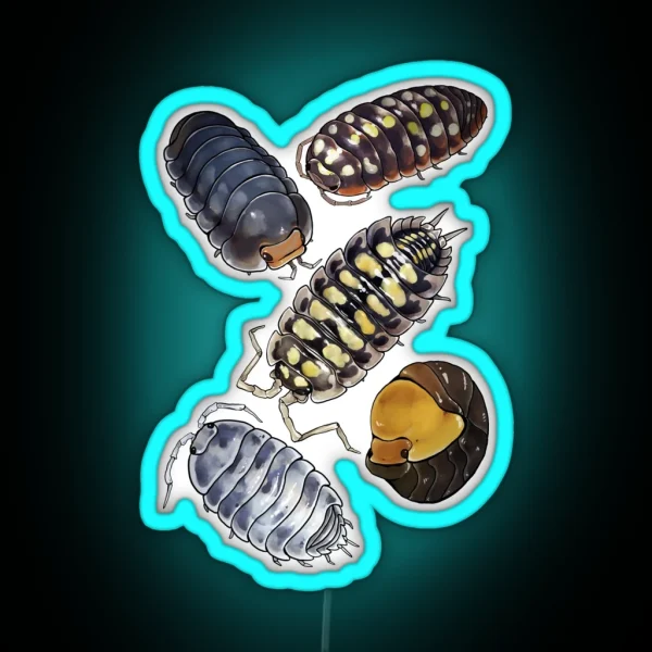Isopods RGB Neon Sign
