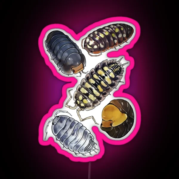 Isopods RGB Neon Sign