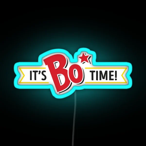 It S Bo Time Bojangles Black Text RGB Neon Sign