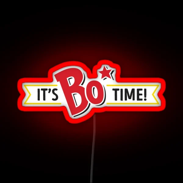 It S Bo Time Bojangles Black Text RGB Neon Sign