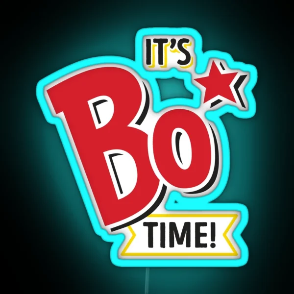 It S Bo Time Bojangles Black Text RGB Neon Sign