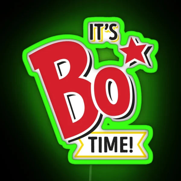 It S Bo Time Bojangles Black Text RGB Neon Sign
