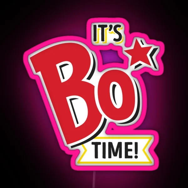 It S Bo Time Bojangles Black Text RGB Neon Sign