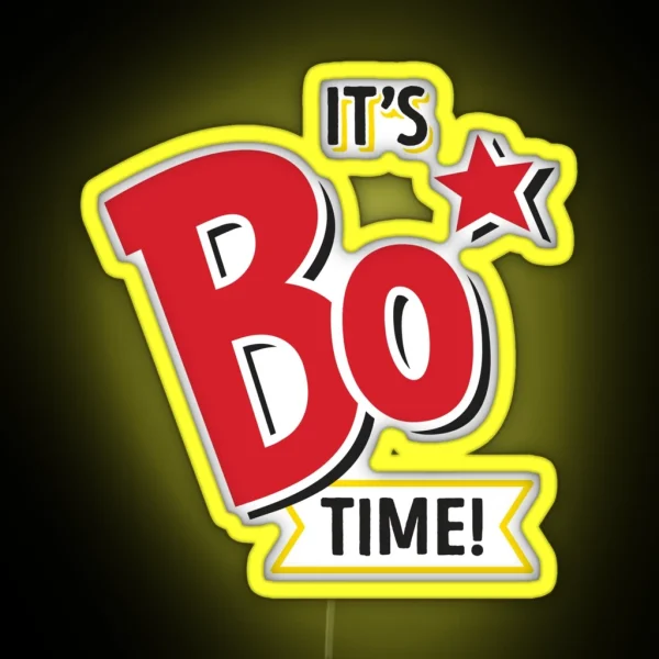 It S Bo Time Bojangles Black Text RGB Neon Sign