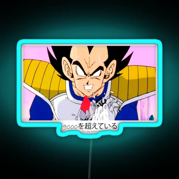 It S Over 9000 RGB Neon Sign