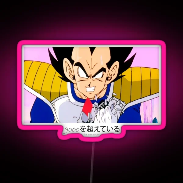 It S Over 9000 RGB Neon Sign