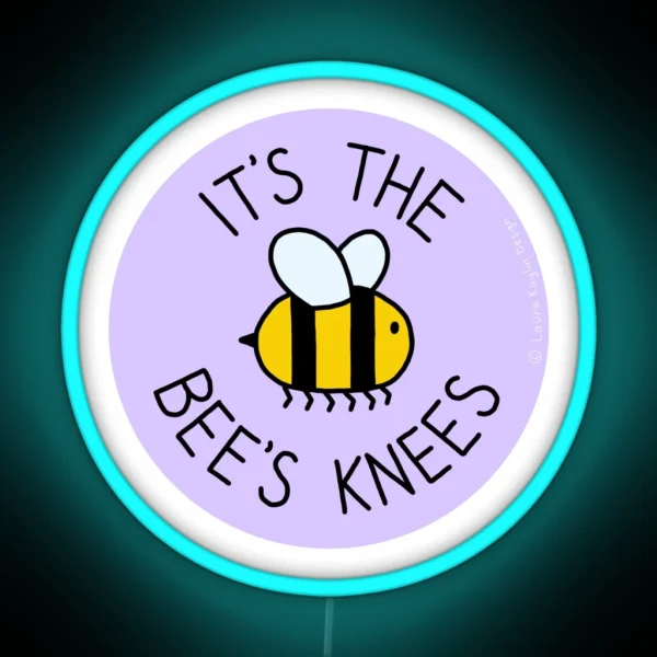 IT S THE BEES KNEES Punny Pin Led RGB Neon Sign