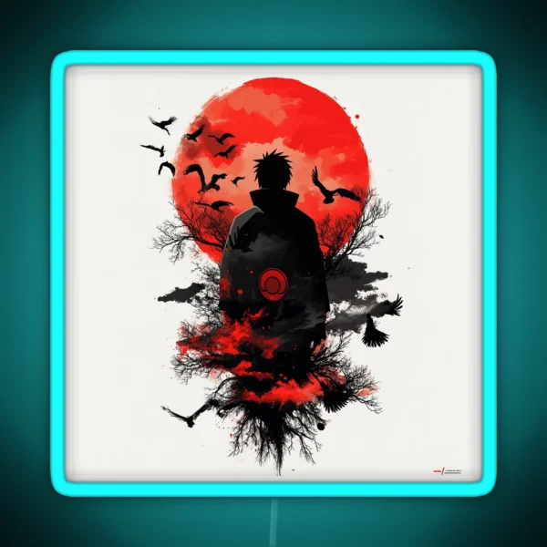 Itachi Silhouette RGB Neon Sign