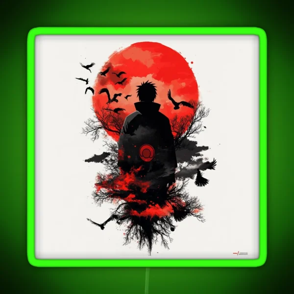Itachi Silhouette RGB Neon Sign