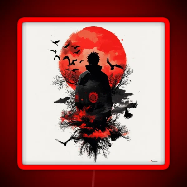 Itachi Silhouette RGB Neon Sign