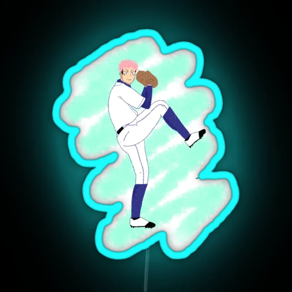 Itadori Yuji Playing Baseball RGB Neon Sign