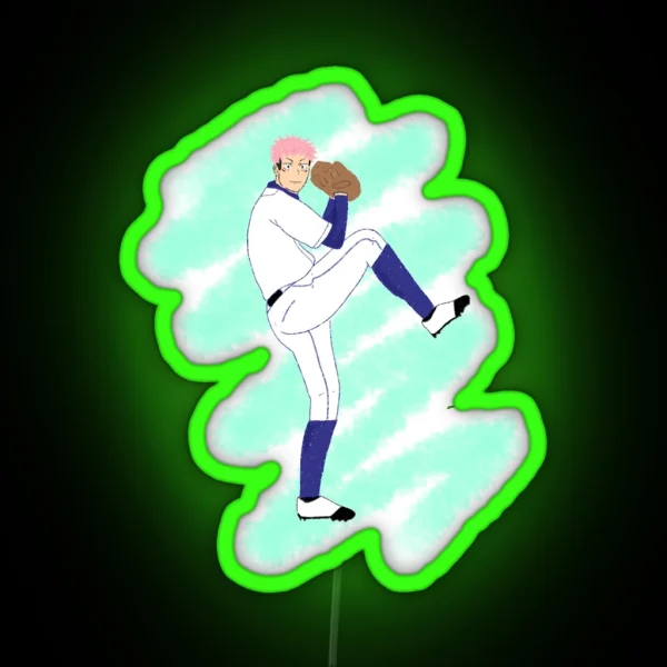 Itadori Yuji Playing Baseball RGB Neon Sign