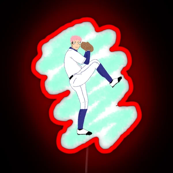 Itadori Yuji Playing Baseball RGB Neon Sign