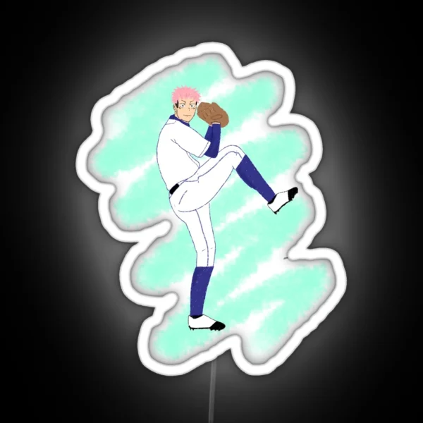 Itadori Yuji Playing Baseball RGB Neon Sign