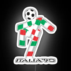 Italia 90 Footballer Logo RGB Neon Sign