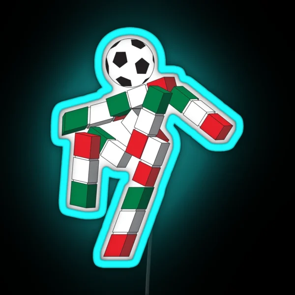 Italia 90 Mascot RGB Neon Sign