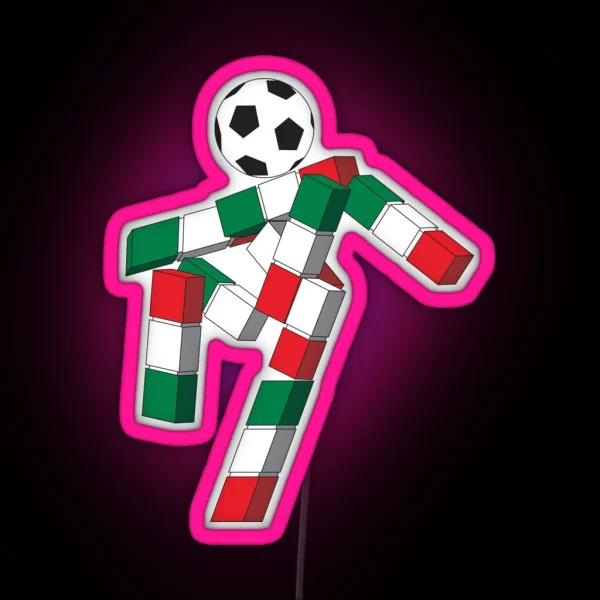 Italia 90 Mascot RGB Neon Sign
