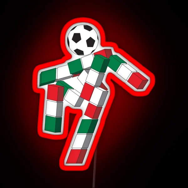 Italia 90 Mascot RGB Neon Sign