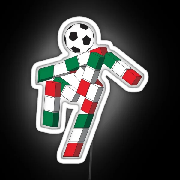 Italia 90 Mascot RGB Neon Sign