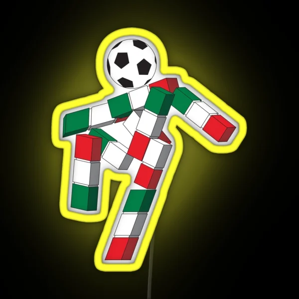 Italia 90 Mascot RGB Neon Sign
