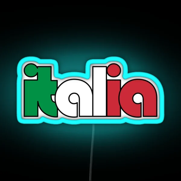Italia Italian Flag RGB Neon Sign
