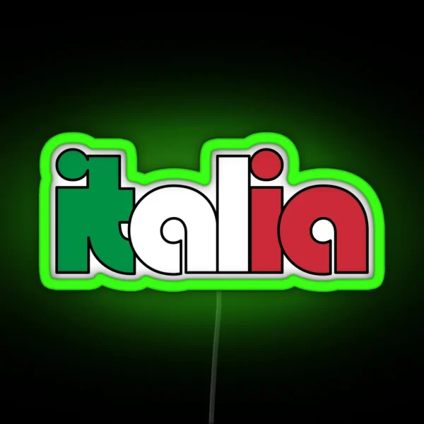 Italia Italian Flag RGB Neon Sign