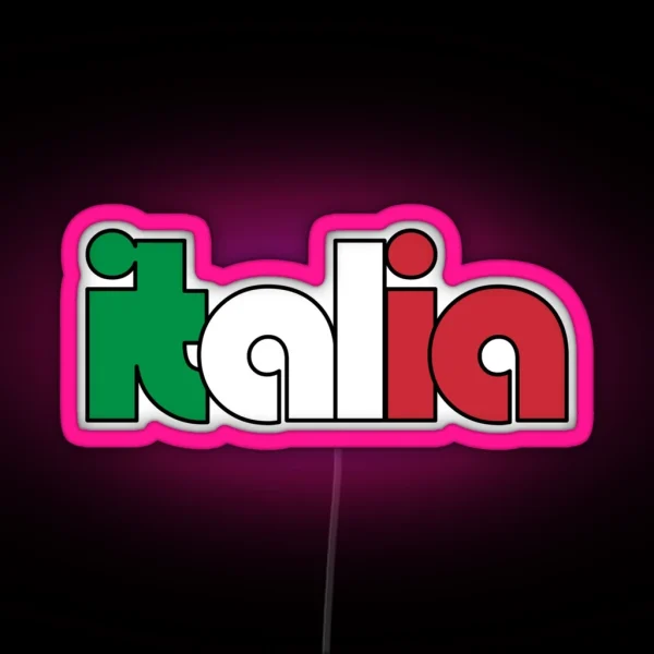 Italia Italian Flag RGB Neon Sign