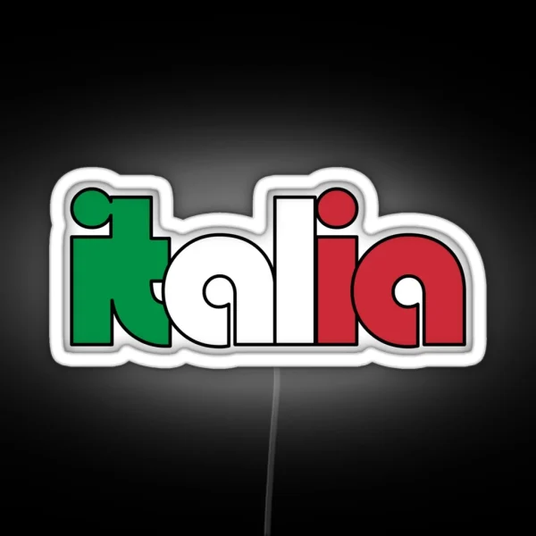 Italia Italian Flag RGB Neon Sign