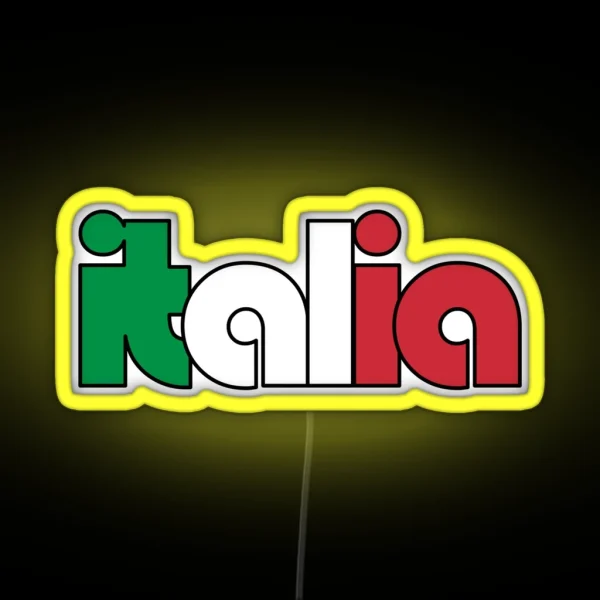 Italia Italian Flag RGB Neon Sign