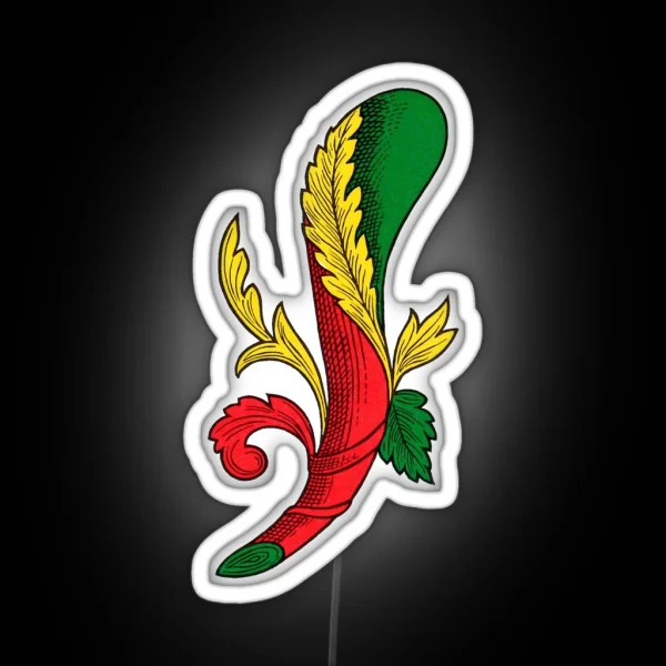 Italian Ace Of Clubs Scopa Briscola Card RGB Neon Sign