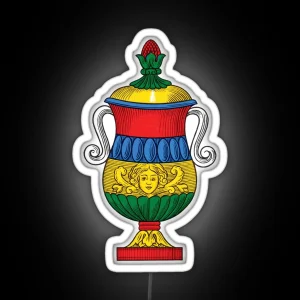 Italian Ace Of Cups Scopa Briscola Card RGB Neon Sign