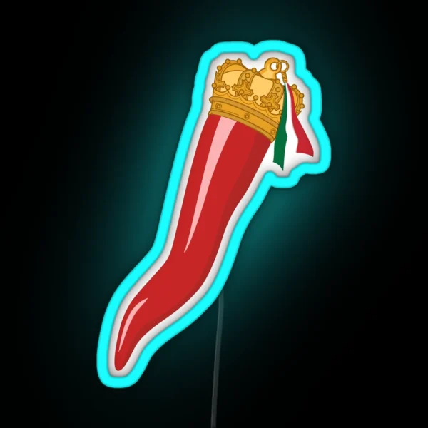 Italian Unicorn Funny Italian Lucky Charm Cornicello RGB Neon Sign