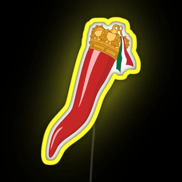 Italian Unicorn Funny Italian Lucky Charm Cornicello RGB Neon Sign
