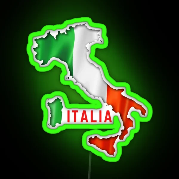 Italien Flag Italia RGB Neon Sign