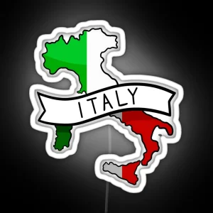 Italy Flag Map Led RGB Neon Sign