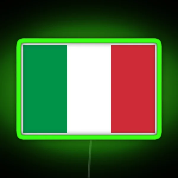 Italy Italian Flag RGB Neon Sign