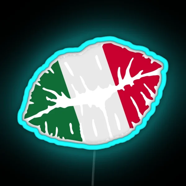 Italy Kiss Flag RGB Neon Sign