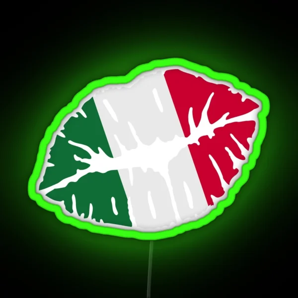 Italy Kiss Flag RGB Neon Sign