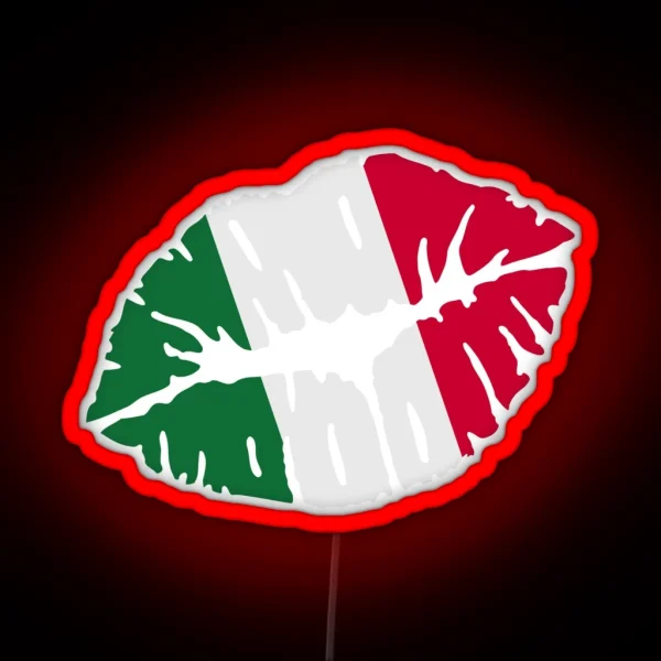 Italy Kiss Flag RGB Neon Sign