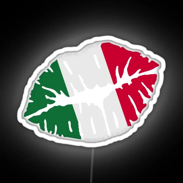 Italy Kiss Flag RGB Neon Sign