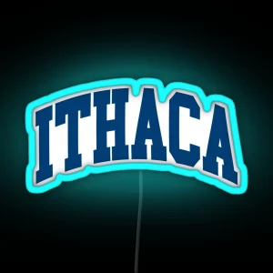 Ithaca College Font Curved RGB Neon Sign