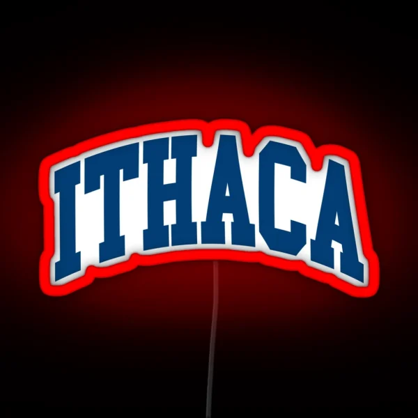 Ithaca College Font Curved RGB Neon Sign