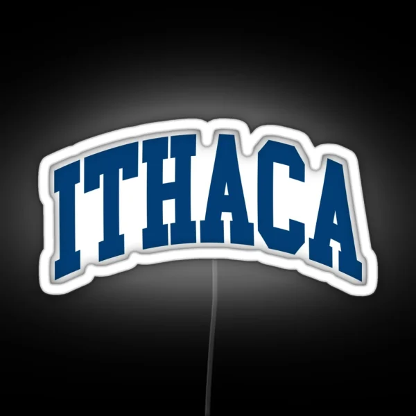 Ithaca College Font Curved RGB Neon Sign