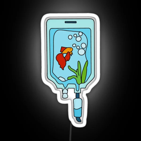 IV Fluids Fish RGB Neon Sign