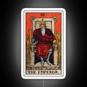 IV The Emperor Tarot Card RGB Neon Sign