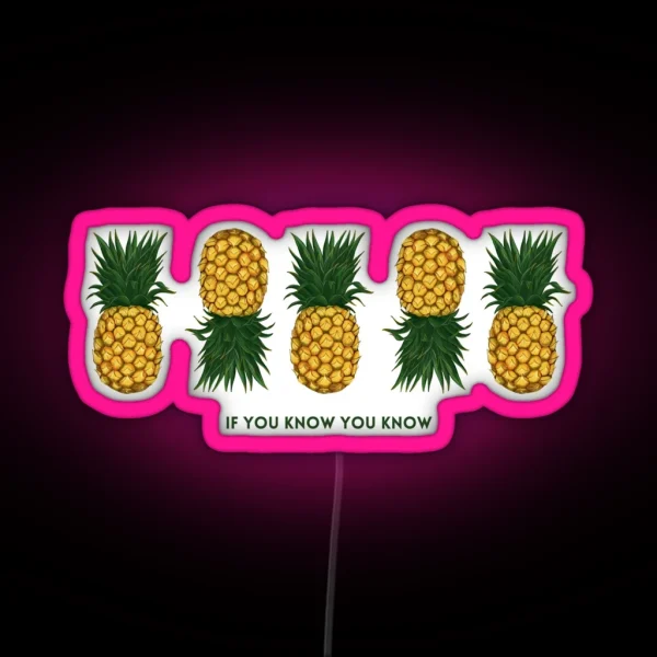IYKYK Ahoy Upside Down Pineapple Cruise Party RGB Neon Sign