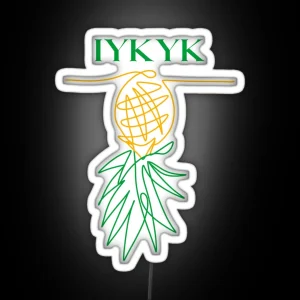 IYKYK Swinger Lifestyle Upsidedown Pineapple RGB Neon Sign