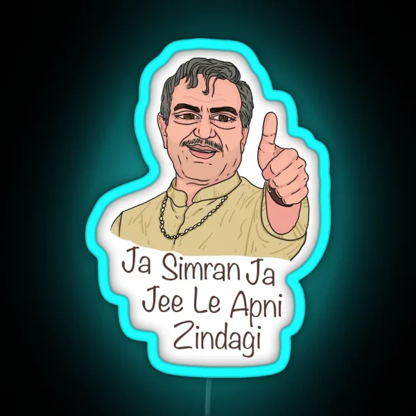 Ja Simran Ja Jee Le Apni Jindegi RGB Neon Sign